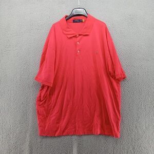 Polo Ralph Lauren Shirt Mens 3XB Pink Coral‎ Flesh Pony Polo Jersey Knit Preppy